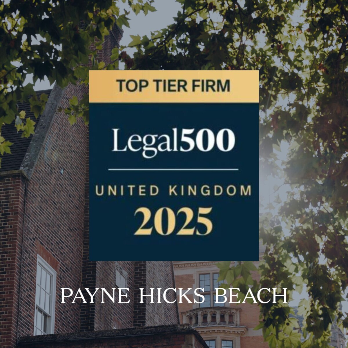 Top Tier Firm Legal 500 United Kingdom 2025